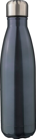 Doppelwandige Flasche Lombok | Recycelt | 500 ml – stahlgrau bedrucken, Art.-Nr. 411999999_1171300