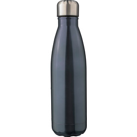 Doppelwandige Flasche Lombok | Recycelt | 500 ml – stahlgrau bedrucken, Art.-Nr. 411999999_1171300