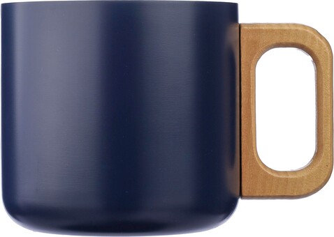 Doppelwandiger Becher aus recyceltem Edelstahl 400 ml Dwight – Blau bedrucken, Art.-Nr. 005999999_1172207