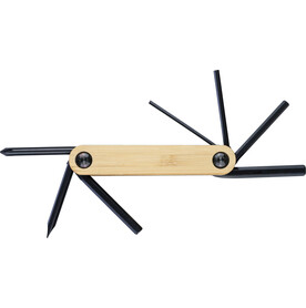 Fahrrad-Reparaturset Edna | 7 Stück | Bambus – Braun bedrucken, Art.-Nr. 011999999_1172208