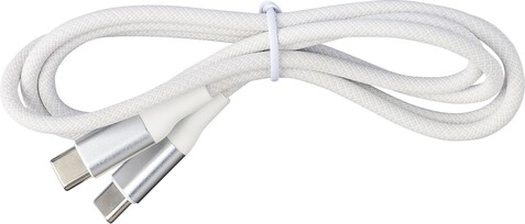 Nylon Ladekabel Jacob – Weiß bedrucken, Art.-Nr. 002999999_1172325