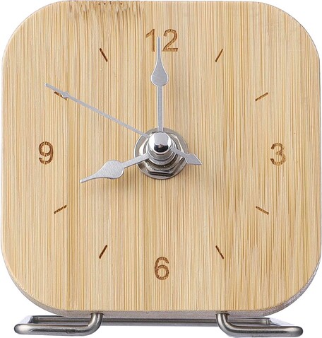 Tischuhr Jenny | Bambus – Braun bedrucken, Art.-Nr. 011999999_1172418 Tischuhr Jenny | Bambus – Braun bedrucken, Art.-Nr. 011999999_1172418