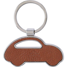 Schlüsselanhänger Joan | Recycelt | Leder | Auto – Braun bedrucken, Art.-Nr. 011999999_1172421