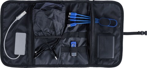 Rolltasche aus 1680D-Polyester Johnny – Schwarz bedrucken, Art.-Nr. 001999999_1172422