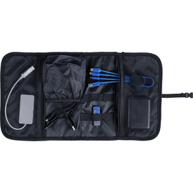Techniktasche Johnny | Polyester | Aufrollbar – Schwarz bedrucken, Art.-Nr. 001999999_1172422