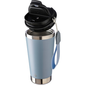 Doppelwandiger Thermobecher Kayla | Recycelt | 500 ml – pastellblau bedrucken, Art.-Nr. 363999999_1172551