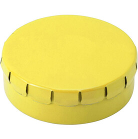 Pfefferminzdose Anika | Klickdeckel – Gelb bedrucken, Art.-Nr. 006999999_1616
