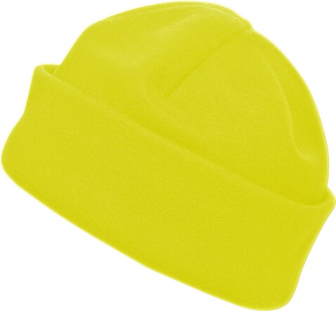 Fleece-Mütze Elliana | 200 g/m² – Gelb bedrucken, Art.-Nr. 006999999_1741