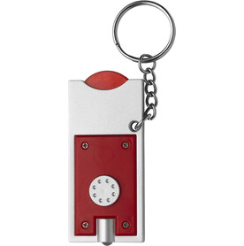 Schlüsselhalter Madeleine | LED | Münze – Rot bedrucken, Art.-Nr. 008999999_1987
