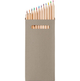 Bleistiftset Nina | Holz | 12 St. – Grau bedrucken, Art.-Nr. 003999999_2474