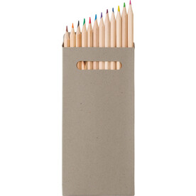 Bleistiftset Nina | Holz | 12 St. – Grau bedrucken, Art.-Nr. 003999999_2474
