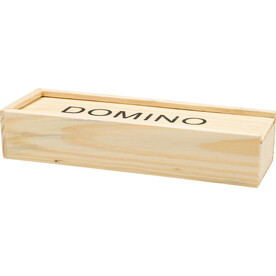 Domino-Spiel in Holzbox Enid – Braun bedrucken, Art.-Nr. 011999999_2546