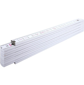 Faltbarer Zollstock aus Holz Jessica 400 Serie – Weiß bedrucken, Art.-Nr. 002999999_25649