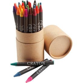 Wachsmalstift-Set Gabrielle | Kartonröhre – custom/multicolor bedrucken, Art.-Nr. 009999999_2792