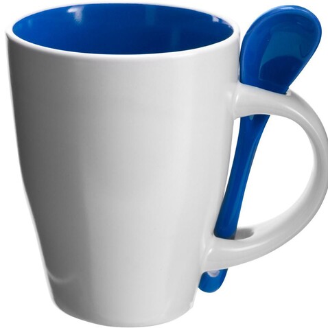 Becher aus Keramik Eduardo – Blau bedrucken, Art.-Nr. 005999999_2855