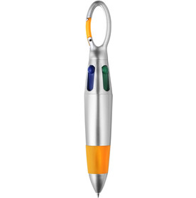 Kugelschreiber Marvin | Kunststoff | 4 Tintenfarben – Orange bedrucken, Art.-Nr. 007999999_3306