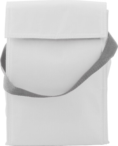Kühltasche Sarah | Polyester 420D | Klettverschlussklappe – Weiß bedrucken, Art.-Nr. 002999999_3609