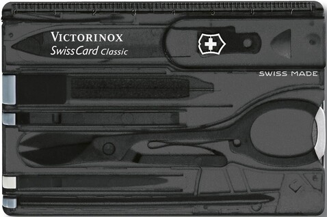 Nylon Victorinox SwissCard Classic multitool – Schwarz bedrucken, Art.-Nr. 001999999_3928