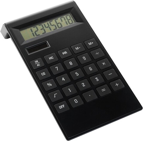 Tischrechner aus ABS-Kunststoff Murphy – Schwarz bedrucken, Art.-Nr. 001999999_4050