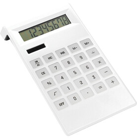 Tischrechner aus ABS-Kunststoff Murphy – Weiß bedrucken, Art.-Nr. 002999999_4050 Tischrechner aus ABS-Kunststoff Murphy – Weiß bedrucken, Art.-Nr. 002999999_4050