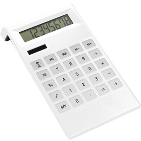 Tischrechner aus ABS-Kunststoff Murphy – Weiß bedrucken, Art.-Nr. 002999999_4050 Tischrechner aus ABS-Kunststoff Murphy – Weiß bedrucken, Art.-Nr. 002999999_4050