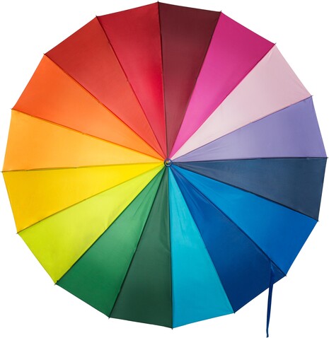Regenbogenregenschirm Haya | 190T – custom/multicolor bedrucken, Art.-Nr. 009999999_4058