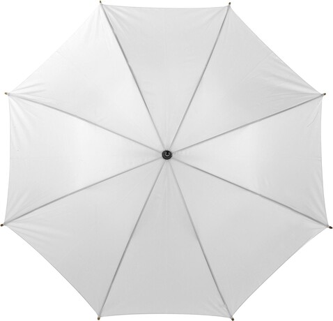 Automatik Stockschirm aus Polyester Kelly – Weiß bedrucken, Art.-Nr. 002999999_4070