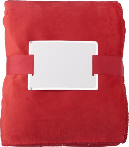 Kuscheldecke aus Polyester Margot – Rot bedrucken, Art.-Nr. 008999999_4290