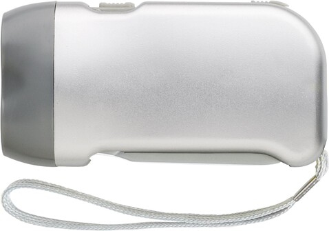 Solar-Taschenlampe Tristan – Silber bedrucken, Art.-Nr. 032999999_4532