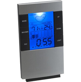 Wetterstation Griffin | Kunststoff | Multifunktion – Silber bedrucken, Art.-Nr. 032999999_4789