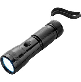 Taschenlampe Romeo | Aluminium | 14 LED – Schwarz bedrucken, Art.-Nr. 001999999_4837