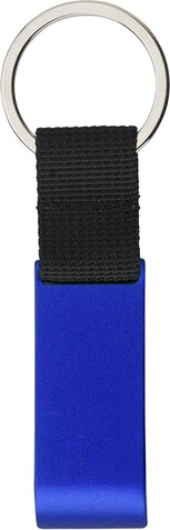 Schlüsselanhänger Lionel | Aluminium | Flaschenöffner | Einkaufswagenchip – Blau bedrucken, Art.-Nr. 005999999_483840