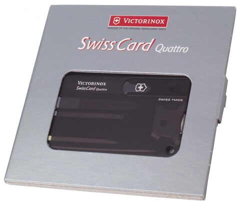 Nylon Victorinox SwissCard Quatro multitool – Schwarz bedrucken, Art.-Nr. 001999999_5153