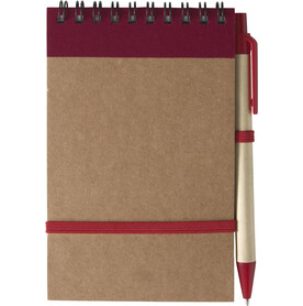 Notizbuch aus recyceltem Karton Emory – Rot bedrucken, Art.-Nr. 008999999_5410