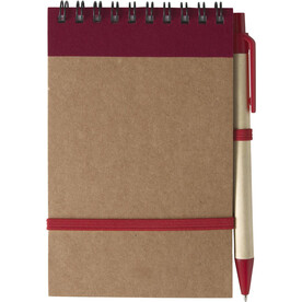 Notizbuch aus recyceltem Karton Emory – Rot bedrucken, Art.-Nr. 008999999_5410