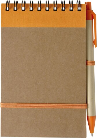 Notizbuch aus recyceltem Karton Emory – Orange bedrucken, Art.-Nr. 007999999_5410