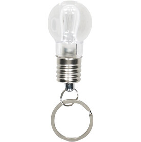 Schlüsselanhänger Hakeem | Kunststoff | Glühbirnenform | LED – Silber bedrucken, Art.-Nr. 032999999_6336
