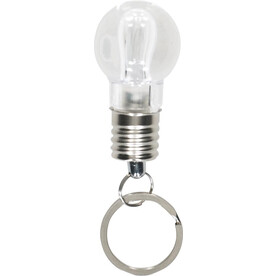 Schlüsselanhänger Hakeem | Kunststoff | Glühbirnenform | LED – Silber bedrucken, Art.-Nr. 032999999_6336