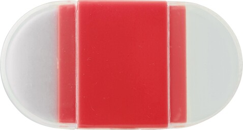 Anspitzer aus Kunststoff Pauline – Rot bedrucken, Art.-Nr. 008999999_6458