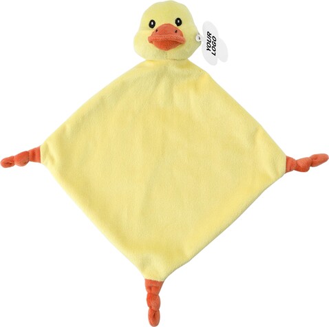Plüsch-Schnuffeltuch Ameila – Gelb bedrucken, Art.-Nr. 006999999_6474
