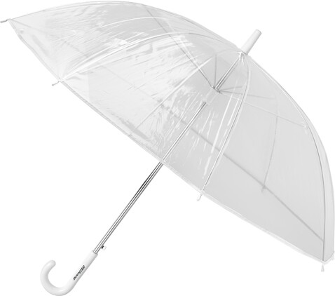 Regenschirm Denise | Transparent | 21 Zoll – Weiß bedrucken, Art.-Nr. 002999999_6487