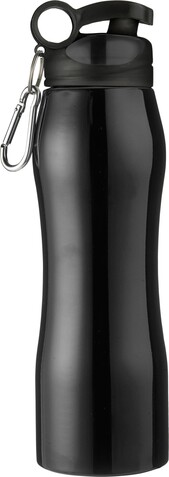 Trinkflasche aus Edelstahl Giovanni – Schwarz bedrucken, Art.-Nr. 001999999_6536