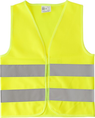 Polyester (75D) Kindersicherheitsjacke Clara – Gelb bedrucken, Art.-Nr. 006020999_6542