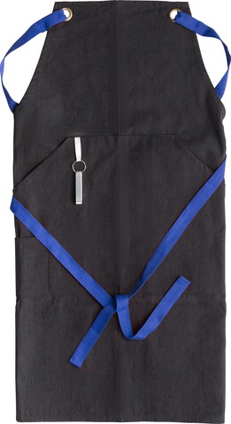 Schürze aus Polyester und Baumwolle Liana – Kobaltblau bedrucken, Art.-Nr. 023999999_668059