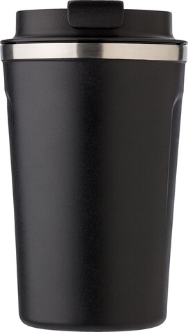 Doppelwandiger Becher aus Edelstahl Sofia – Schwarz bedrucken, Art.-Nr. 001999999_668115
