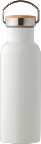 Edelstahl-Trinkflasche doppelwandig Odette – Weiß bedrucken, Art.-Nr. 002999999_668130