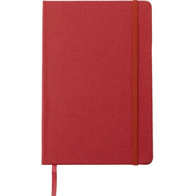 Notizbuch Samira | Recycelt | A5 | Liniert – Rot bedrucken, Art.-Nr. 008999999_671497