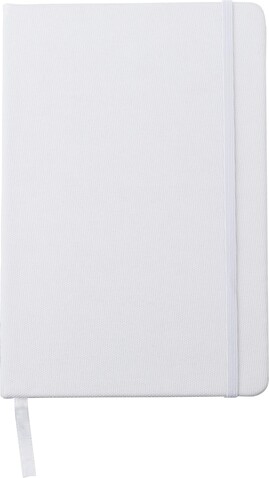 rPET Notizbuch (DIN A5) Samira – Weiß bedrucken, Art.-Nr. 002999999_671497