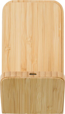 Wireless-Ladegerät aus Bambus Claudie – Bambus bedrucken, Art.-Nr. 823999999_675068