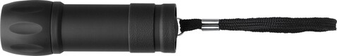 Taschenlampe Keira | Kunststoff | COB | Handgelenkriemen – Schwarz bedrucken, Art.-Nr. 001999999_709302